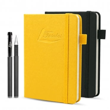 A5 Notebook - 2 Pack Black & Yellow