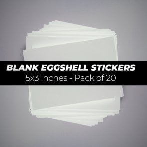 Blank Eggshell Stickers 5x3in (20)