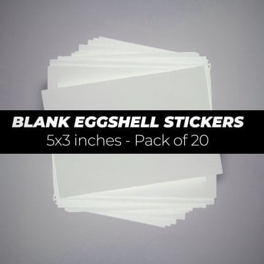 Blank Eggshell Stickers 5x3in (20)
