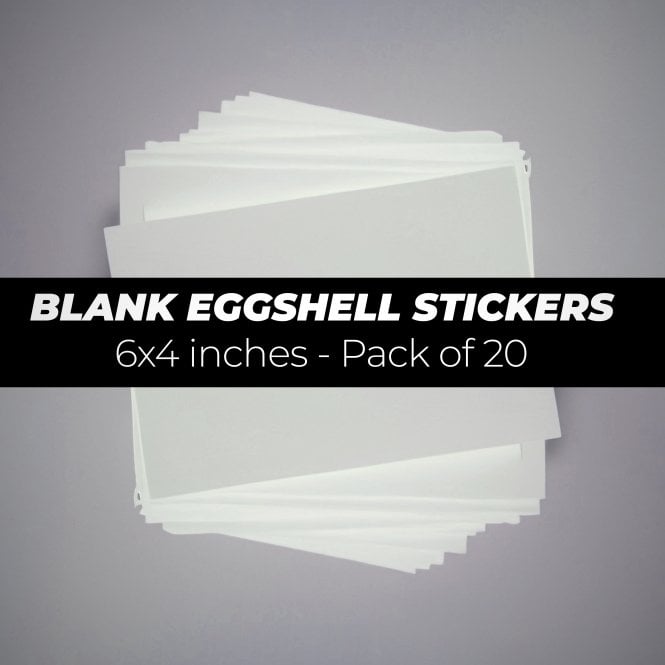 Blank Eggshell Stickers 6x4in (20)