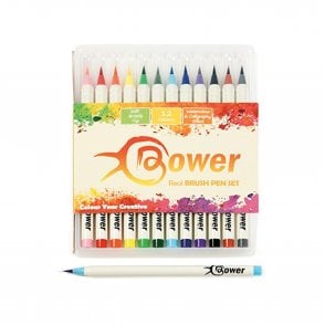 Real Brush Pen Set (Pack of 12)