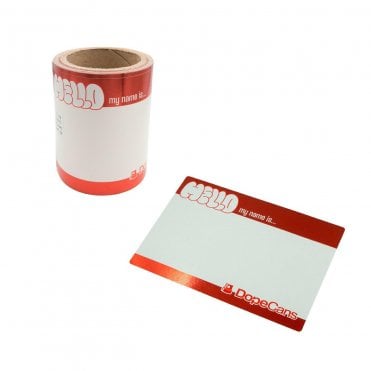 Hello My Name Is Stickers - Metallic Red (100)