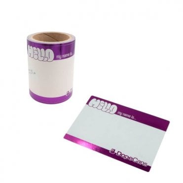 Hello My Name Is Stickers - Metallic Violet (100)