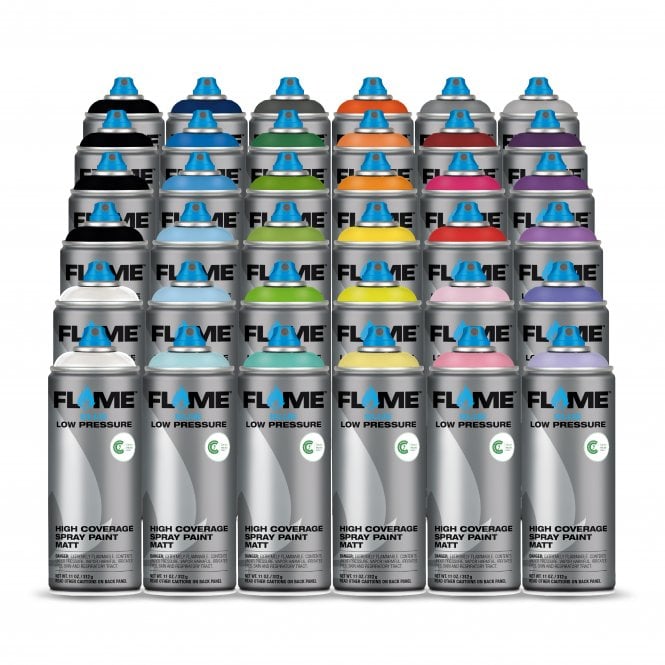 Flame Blue Spray Paint - 36 Pack