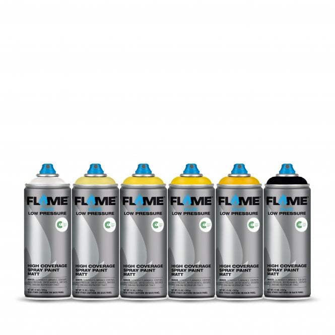 Flame Blue Spray Paint - Yellow Bundle