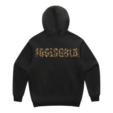 Cracked Leopard - Pullover Hoodie - Black
