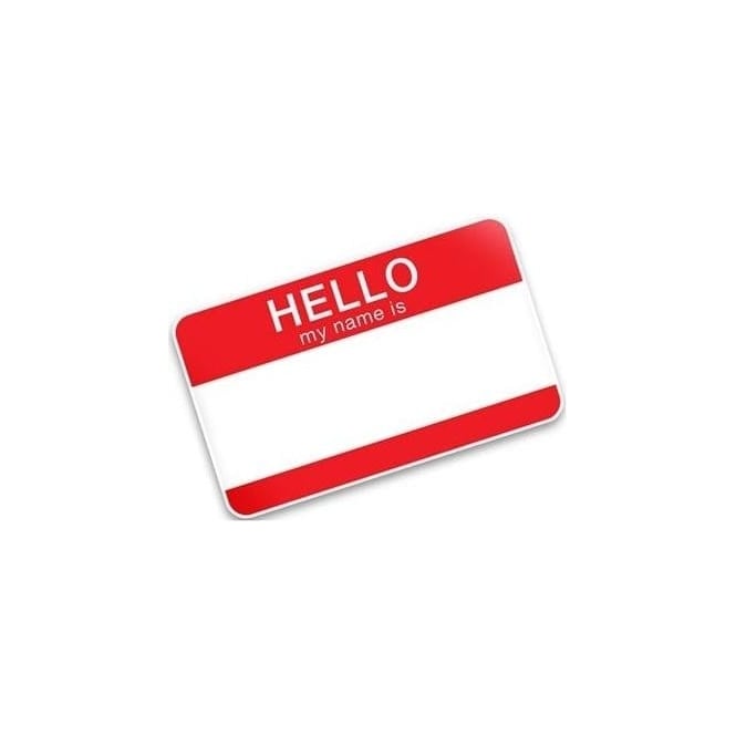 Free Hello My Name Is Stickers (Over £10.00)