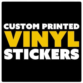 Graff-City 100 Custom Vinyl Stickers 100 x 100mm (Qty 100)