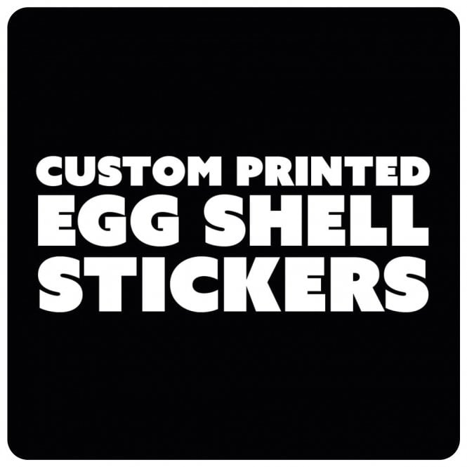 Graff-City 100x100mm (XXL) Custom Printed Egg Shell Stickers (Qty 100)