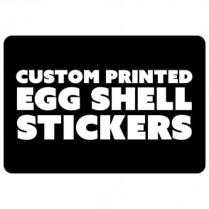 Graff-City 100x70mm (XL) Custom Printed Egg Shell Stickers (Qty 100)
