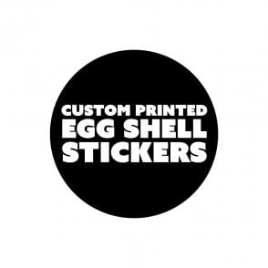 Graff-City Circular 65mm (Small) Custom Printed Egg Shell Stickers (Qty 100)