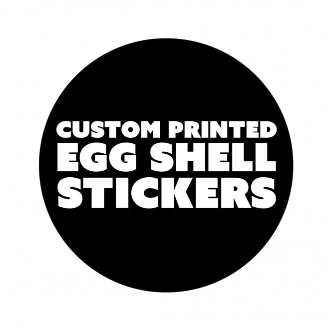 Graff-City Circular 80mm (Large) Custom Printed Egg Shell Stickers (Qty 100)