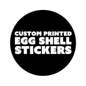 Graff-City Circular 80mm (Large) Custom Printed Egg Shell Stickers (Qty 100)