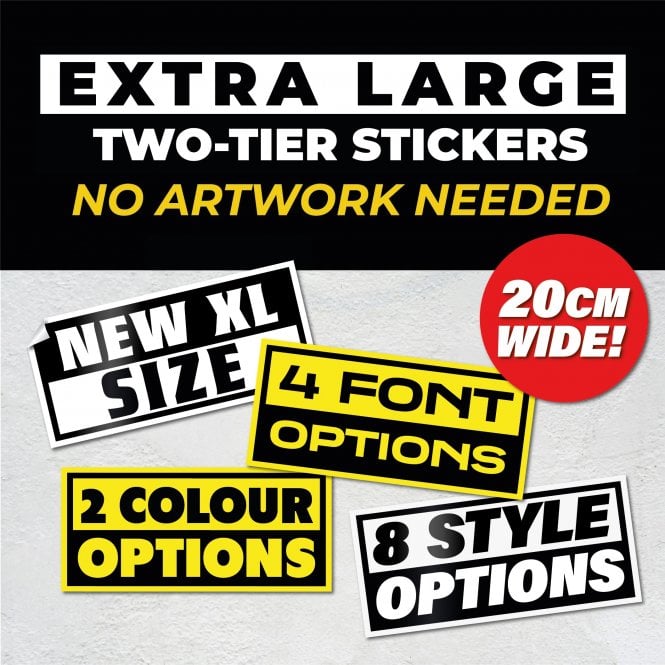 Graff-City Custom Stickers - Plain Text - XL Format (Qty 50)