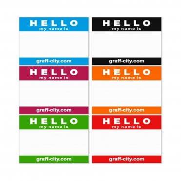 Mixed Colour 'Hello My Name Is' Stickers (120)