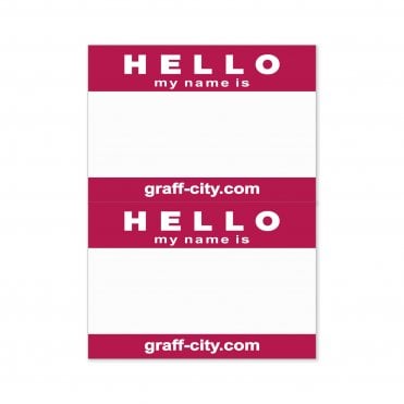 Pink "Hello My Name Is" Stickers