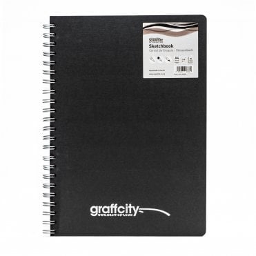 Portrait Spiral Bound Sketchbook - Black Paper (A4)