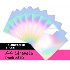Holographic A4 Sticker Sheets (10)