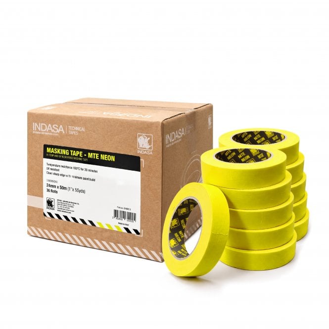 Indasa - MTE Neon Masking Tape 24mm x 50m (Full Box)