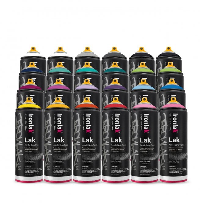Ironlak Spray Paint - 24 Pack