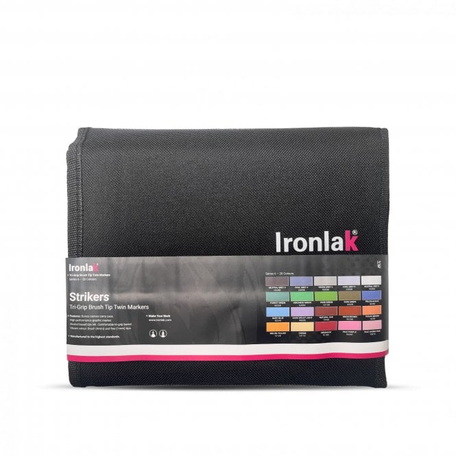Ironlak Strikers - Tri-Grip Brush Tip Twin Marker - Series 6