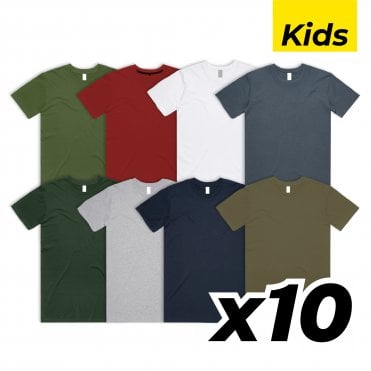 Kids Plain T-shirt x 10