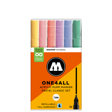 One4All 127HS Pastel Classic Set - 2mm Round Tip (6)