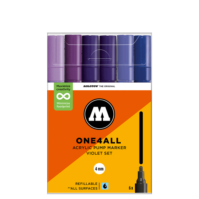 Molotow One4All 227HS Violet Set - 4mm Round (6)