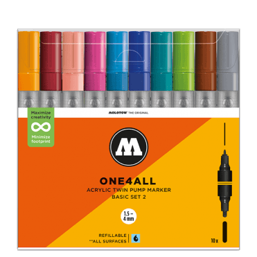 One4All Acrylic Twin Pump Marker Basic Set 2 (10)