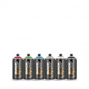 Black Pocket Spray Paint - 6 Pack