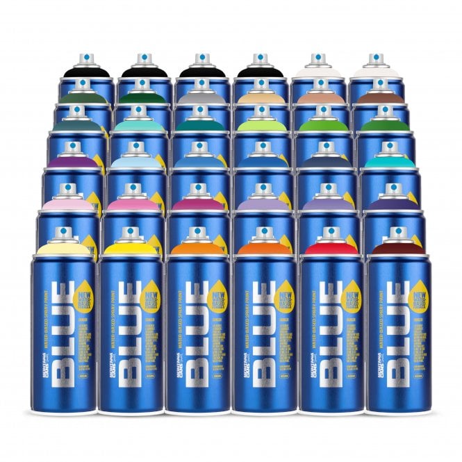 Montana BLUE Water Based Spray Paint 36 Pack