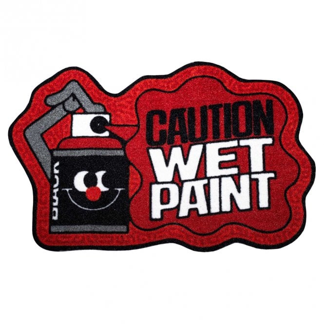 Montana Doormat - Caution, Wet Paint (Red)