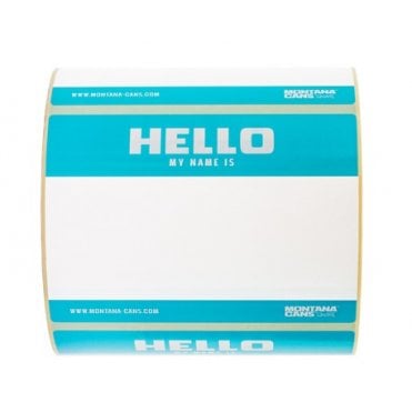 'Hello My Name Is' Stickers (500) - Teal