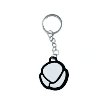 Black & White Logo Keychain