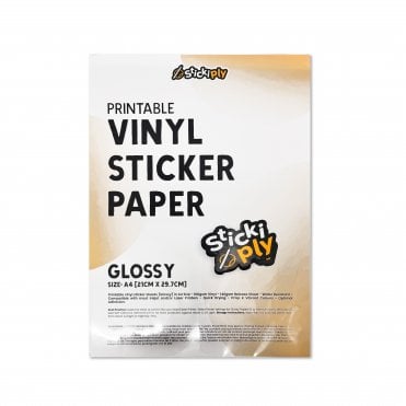 Printable Vinyl Sticker Paper A4 - Glossy (10)