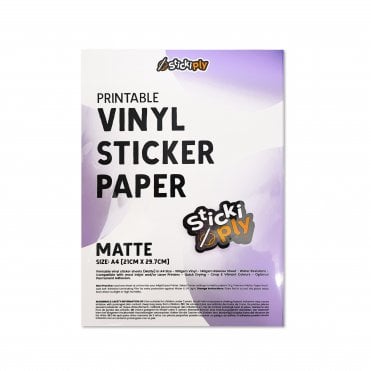 Printable Vinyl Sticker Paper A4 - Matte (10)