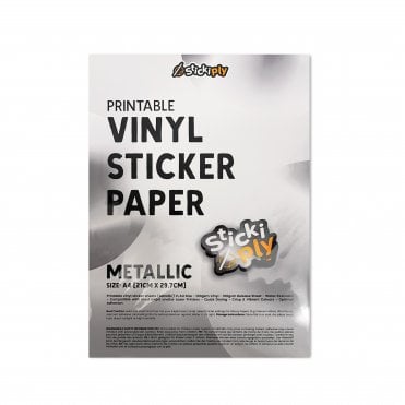 Printable Vinyl Sticker Paper A4 - Metallics (10)