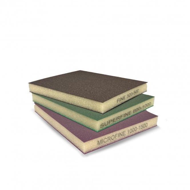 Q1 Tapes Double Sided Sanding Sponge - 3 Pack