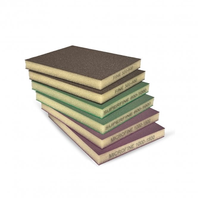Q1 Tapes Double Sided Sanding Sponge - 6 Pack