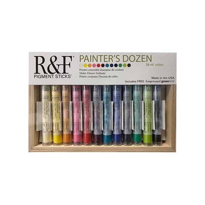 R&F Pigment Sticks (12) and Panel