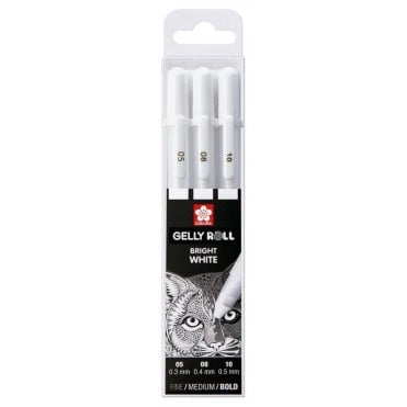 Gelly Roll - Bright White - Fine/Medium/Bold (3)