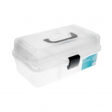 33cm Clear Tool Box (foldout shelves)