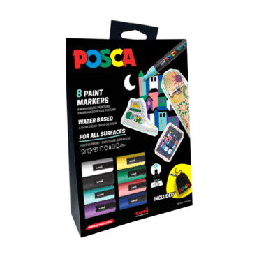 Posca Cardboard Pouch Set - 8 Piece