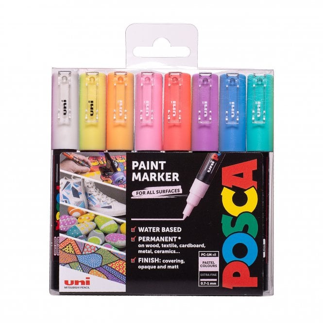 Uni Posca PC-1M 8 Pastel Colours