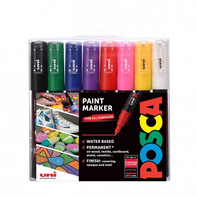 Uni Posca PC-1M 8 Standard Colours