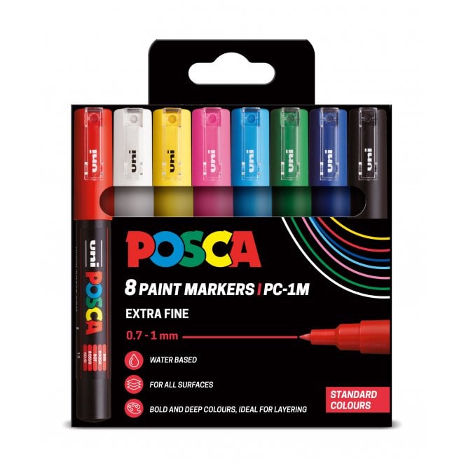Uni Posca PC-1M 8 Standard Colours