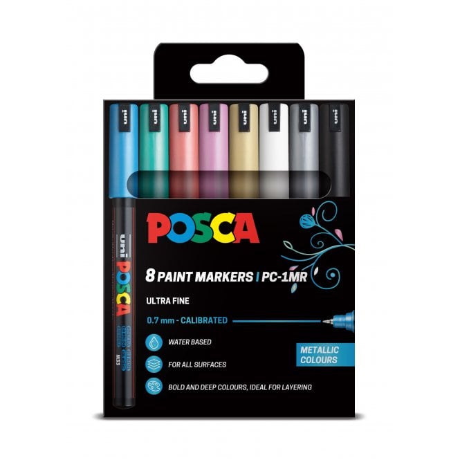 Uni Posca PC-1MR 8 Metalic Colours