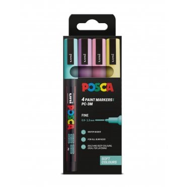 Posca PC-3M 4 Soft Colours