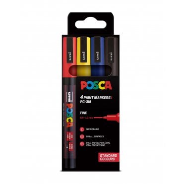 Posca PC-3M 4 Standard Colours