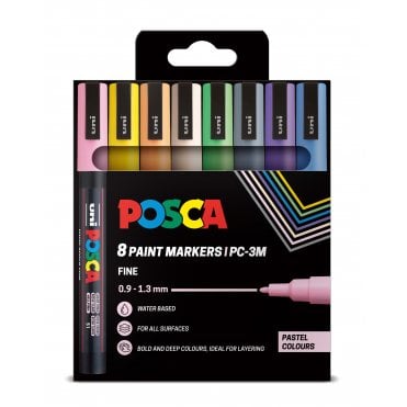 Posca PC-3M 8 Pastel Colours